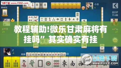 教程辅助!微乐甘肃麻将有挂吗”其实确实有挂