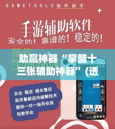 助赢神器“掌酷十三张辅助神器”(透视挂)辅助下载教程
