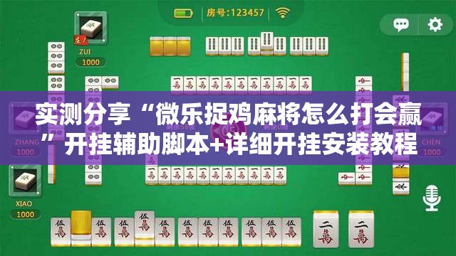 实测分享“微乐捉鸡麻将怎么打会赢	”开挂辅助脚本+详细开挂安装教程