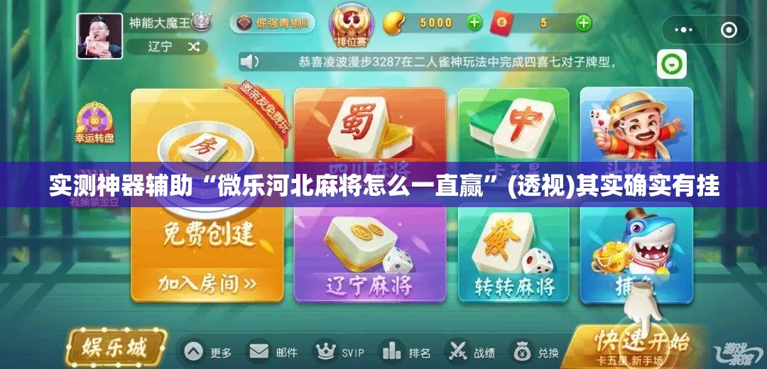实测神器辅助“微乐河北麻将怎么一直赢”(透视)其实确实有挂