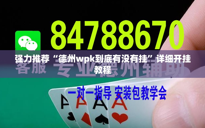 强力推荐“德州wpk到底有没有挂”详细开挂教程