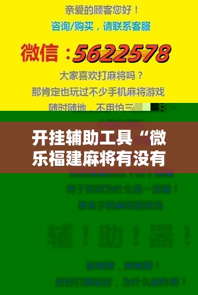 开挂辅助工具“微乐福建麻将有没有挂	”详细分享装挂步骤