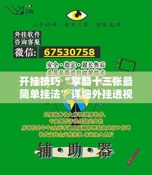 开挂技巧“掌酷十三张最简单挂法”详细外挂透视辅助软件教程
