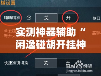实测神器辅助“闲逸碰胡开挂神器	”原来可以开挂