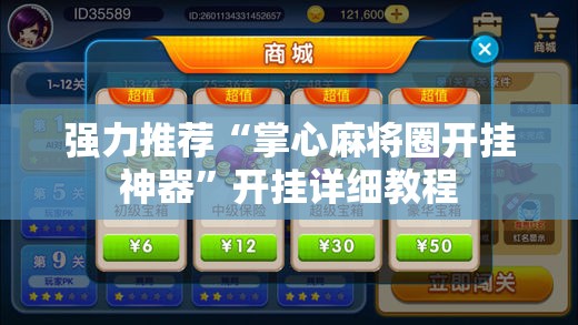 强力推荐“掌心麻将圈开挂神器”开挂详细教程