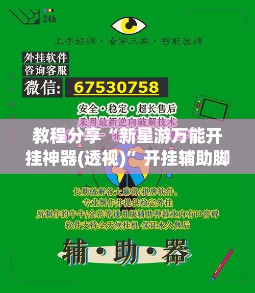 教程分享“新星游万能开挂神器(透视)”开挂辅助脚本+详细开挂安装教程