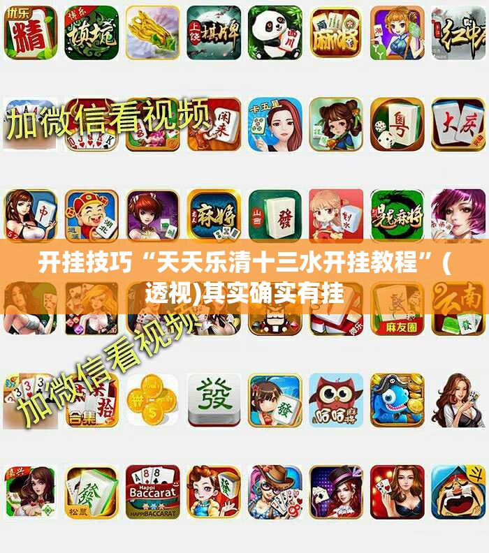 开挂技巧“天天乐清十三水开挂教程”(透视)其实确实有挂