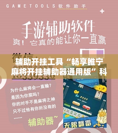 辅助开挂工具“畅享睢宁麻将开挂辅助器通用版”科技辅助神器手机版