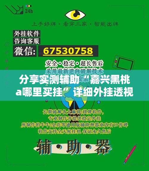 分享实测辅助“嘉兴黑桃a哪里买挂”详细外挂透视辅助软件教程