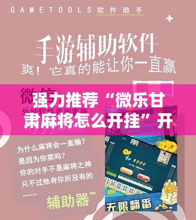 强力推荐“微乐甘肃麻将怎么开挂”开挂详细教程