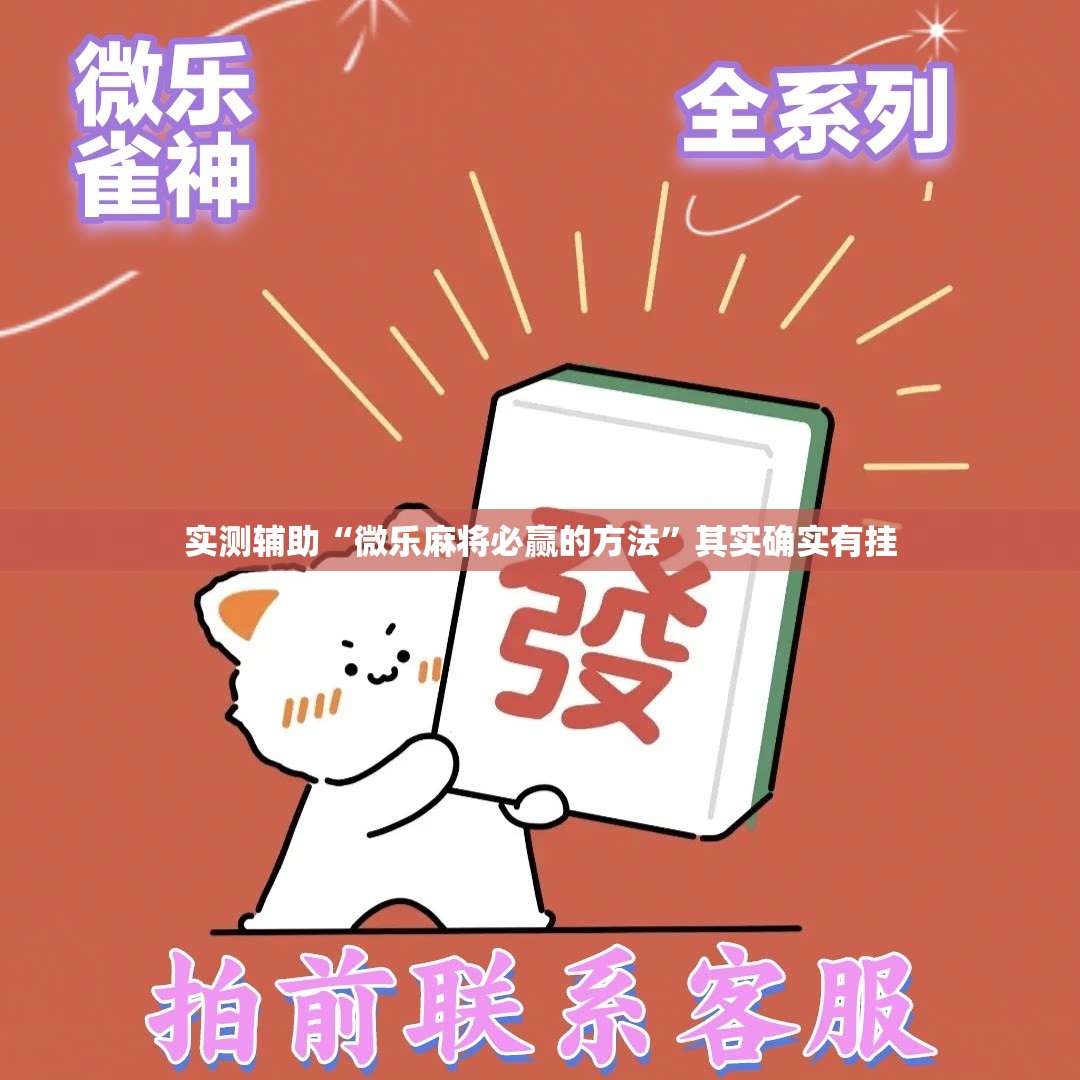 实测辅助“微乐麻将必赢的方法”其实确实有挂