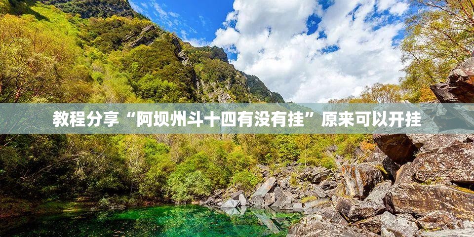 教程分享“阿坝州斗十四有没有挂”原来可以开挂