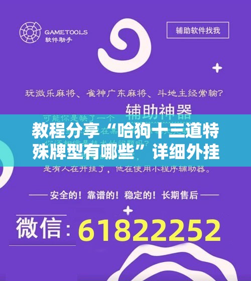 教程分享“哈狗十三道特殊牌型有哪些”详细外挂透视辅助软件教程
