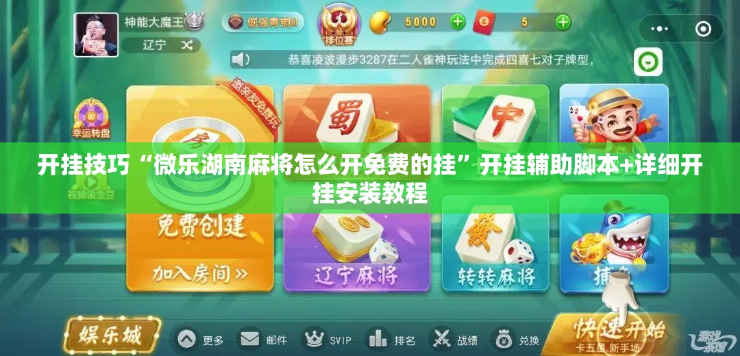 开挂技巧“微乐湖南麻将怎么开免费的挂”开挂辅助脚本+详细开挂安装教程