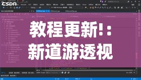 教程更新!：新道游透视辅助器最新版本”开挂(透视)辅助神器