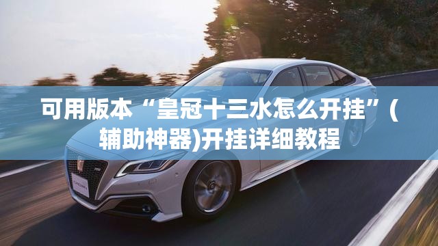 可用版本“皇冠十三水怎么开挂”(辅助神器)开挂详细教程