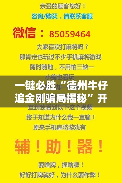 一键必胜“德州牛仔追金刚骗局揭秘”开挂辅助脚本+详细开挂安装教程