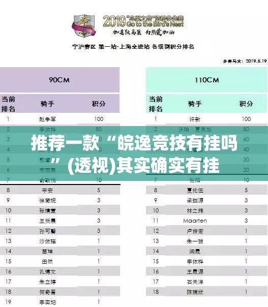 推荐一款“皖逸竞技有挂吗”(透视)其实确实有挂