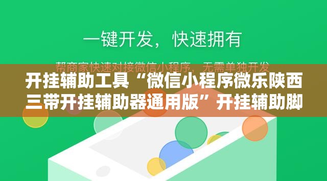 开挂辅助工具“微信小程序微乐陕西三带开挂辅助器通用版	”开挂辅助脚本+详细开挂安装教程