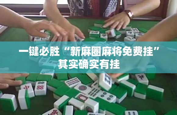 一键必胜“新麻圈麻将免费挂”其实确实有挂