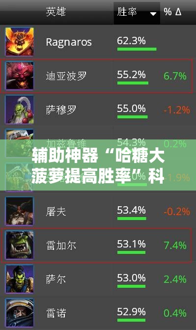 辅助神器“哈糖大菠萝提高胜率”科技辅助神器手机版