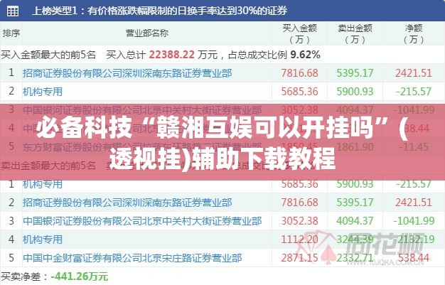 必备科技“赣湘互娱可以开挂吗”(透视挂)辅助下载教程