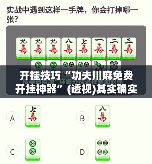 开挂技巧“功夫川麻免费开挂神器”(透视)其实确实有挂
