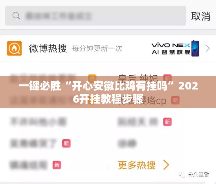 一键必胜“开心安徽比鸡有挂吗”2026开挂教程步骤