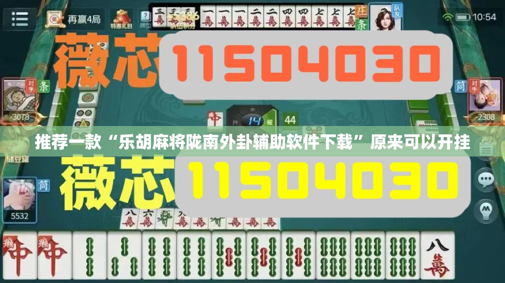 推荐一款“乐胡麻将陇南外卦辅助软件下载”原来可以开挂