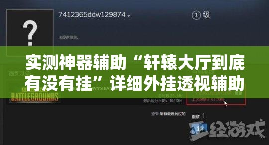 实测神器辅助“轩辕大厅到底有没有挂”详细外挂透视辅助软件教程