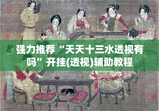 强力推荐“天天十三水透视有吗”开挂(透视)辅助教程