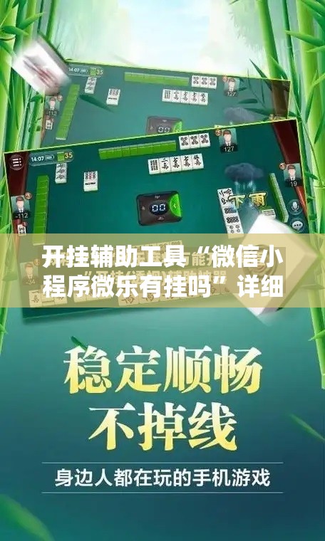 开挂辅助工具“微信小程序微乐有挂吗”详细外挂透视辅助软件教程