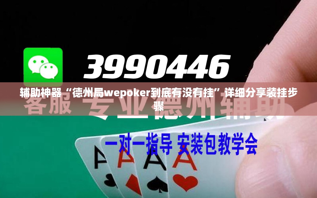 辅助神器“德州局wepoker到底有没有挂”详细分享装挂步骤
