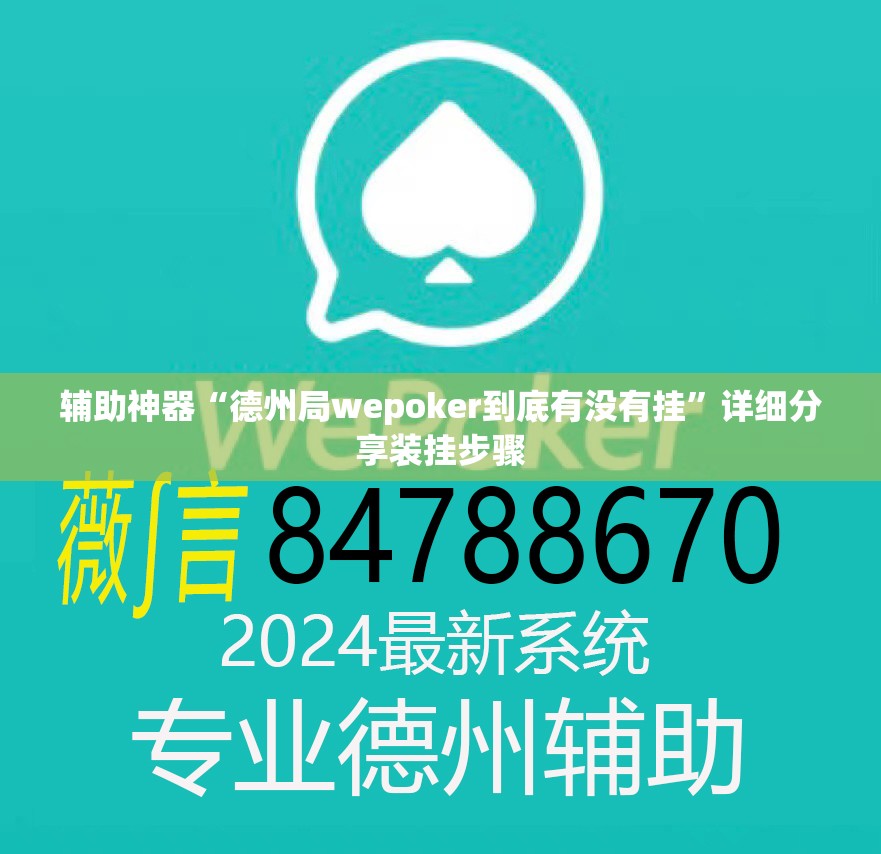 辅助神器“德州局wepoker到底有没有挂”详细分享装挂步骤