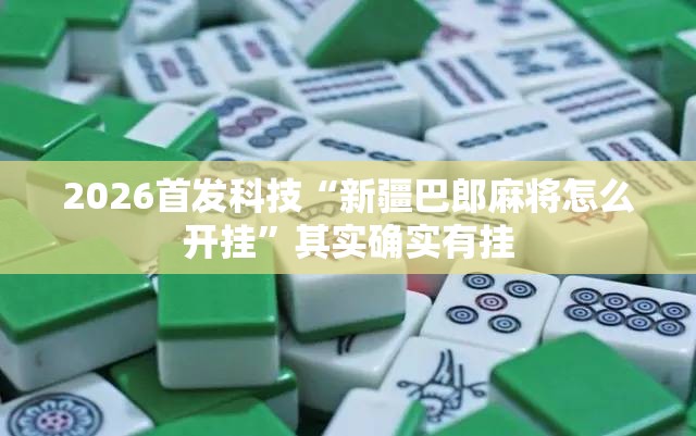 2026首发科技“新疆巴郎麻将怎么开挂”其实确实有挂