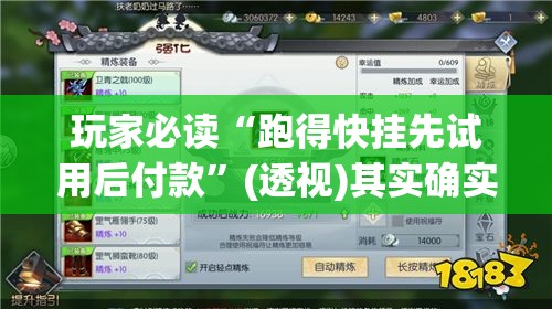 玩家必读“跑得快挂先试用后付款”(透视)其实确实有挂