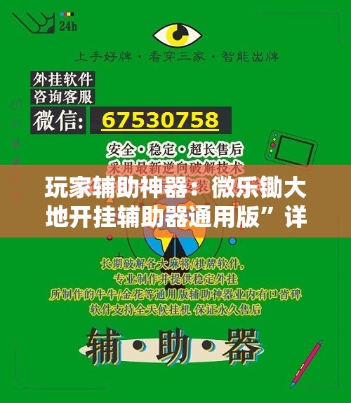 玩家辅助神器：微乐锄大地开挂辅助器通用版”详细外挂透视辅助软件教程